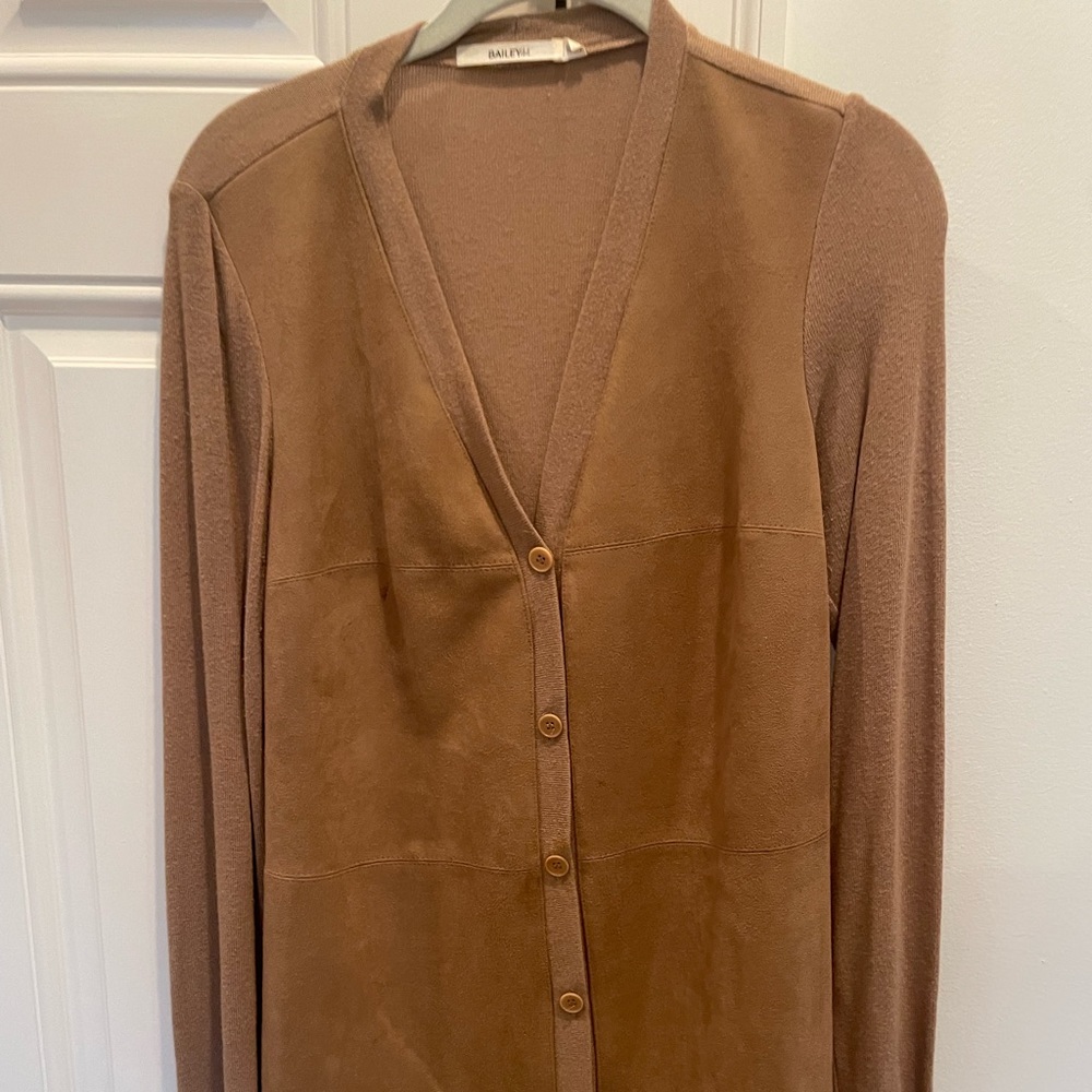 Bailey 44 suede front knit dress